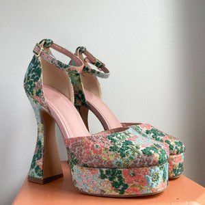 Floral Platform Heels